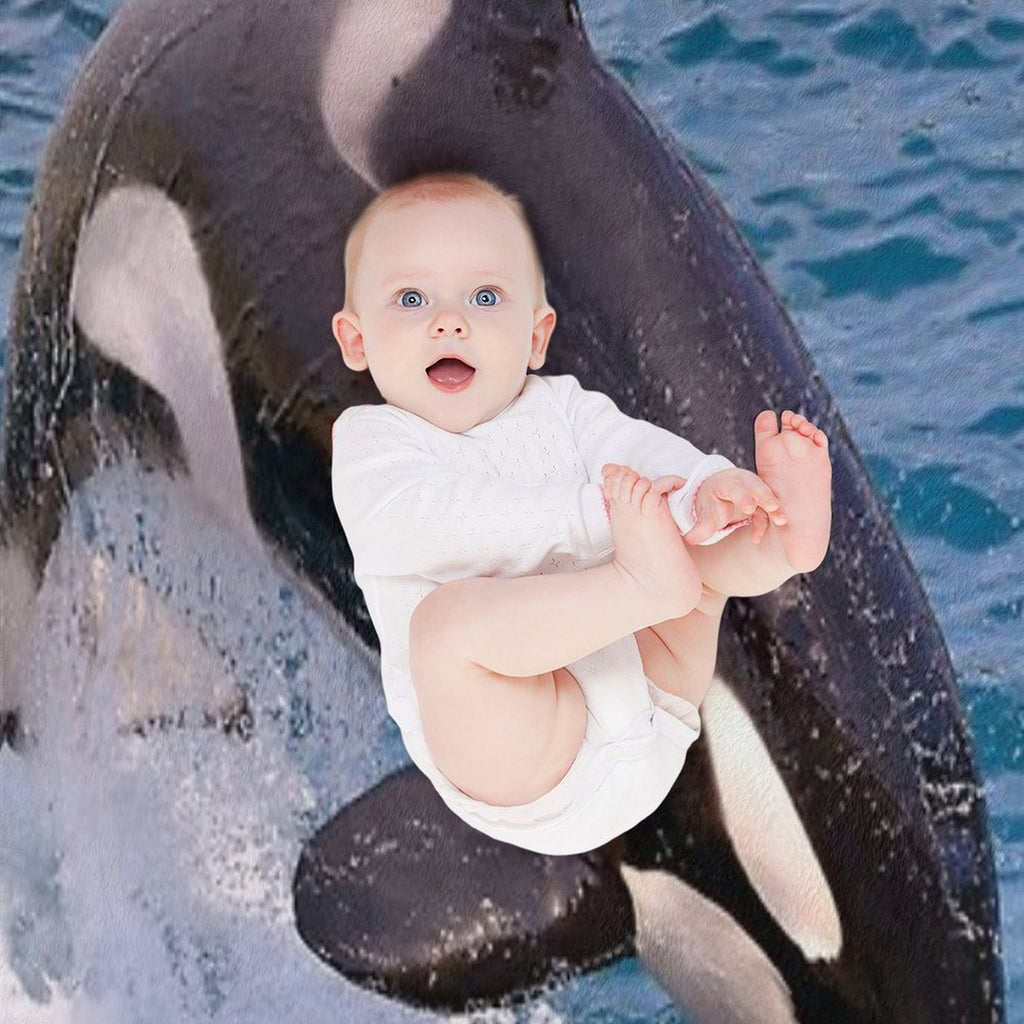 Killer Whale Orca Jumping Gift-ready Throw Blanket