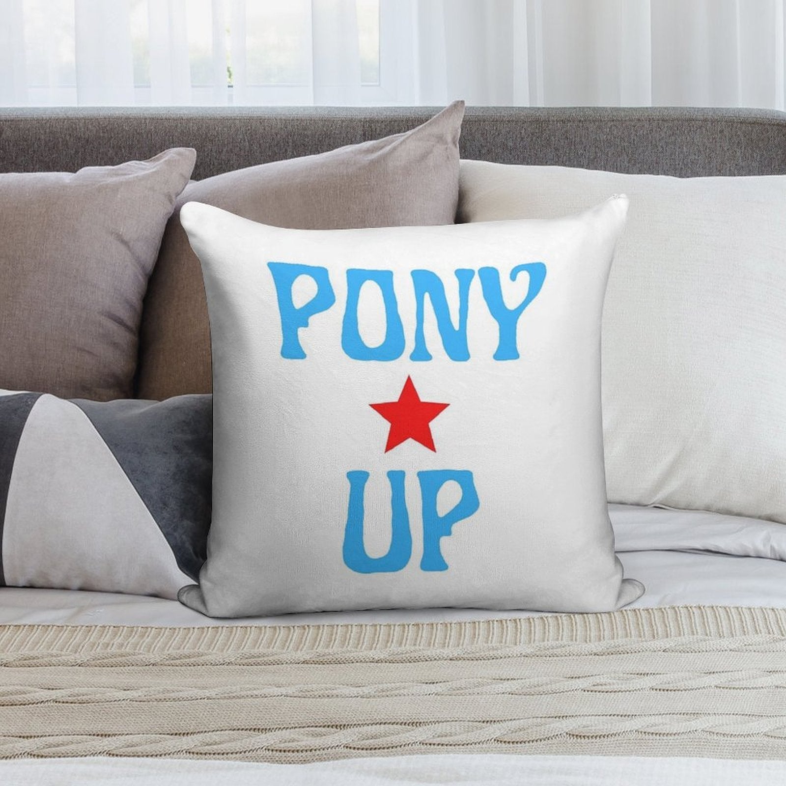 SMU Pony Up Soft Easy Maintenance Throw Pillow