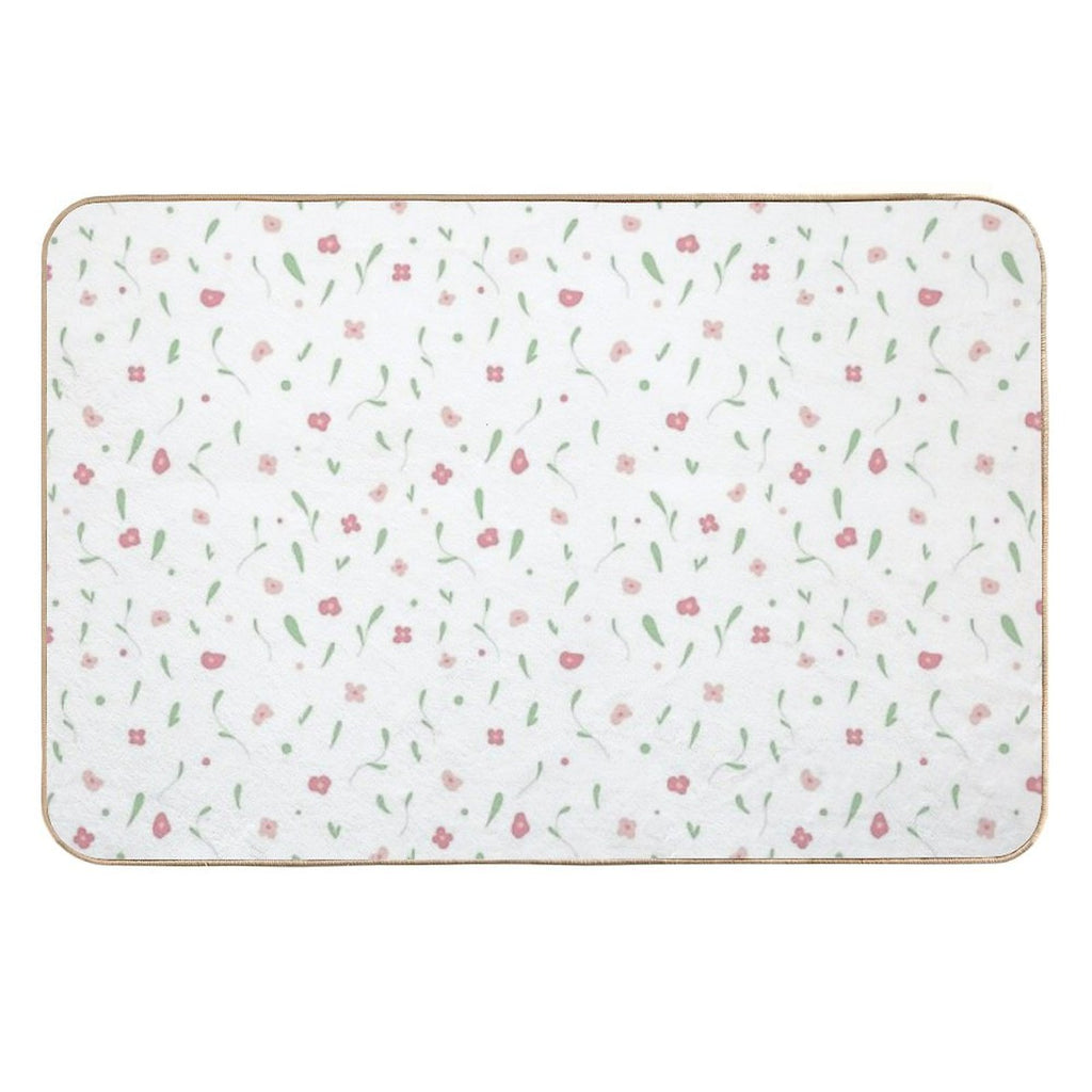 Pink Flower Pattern  Eco-Friendly Bath Mat