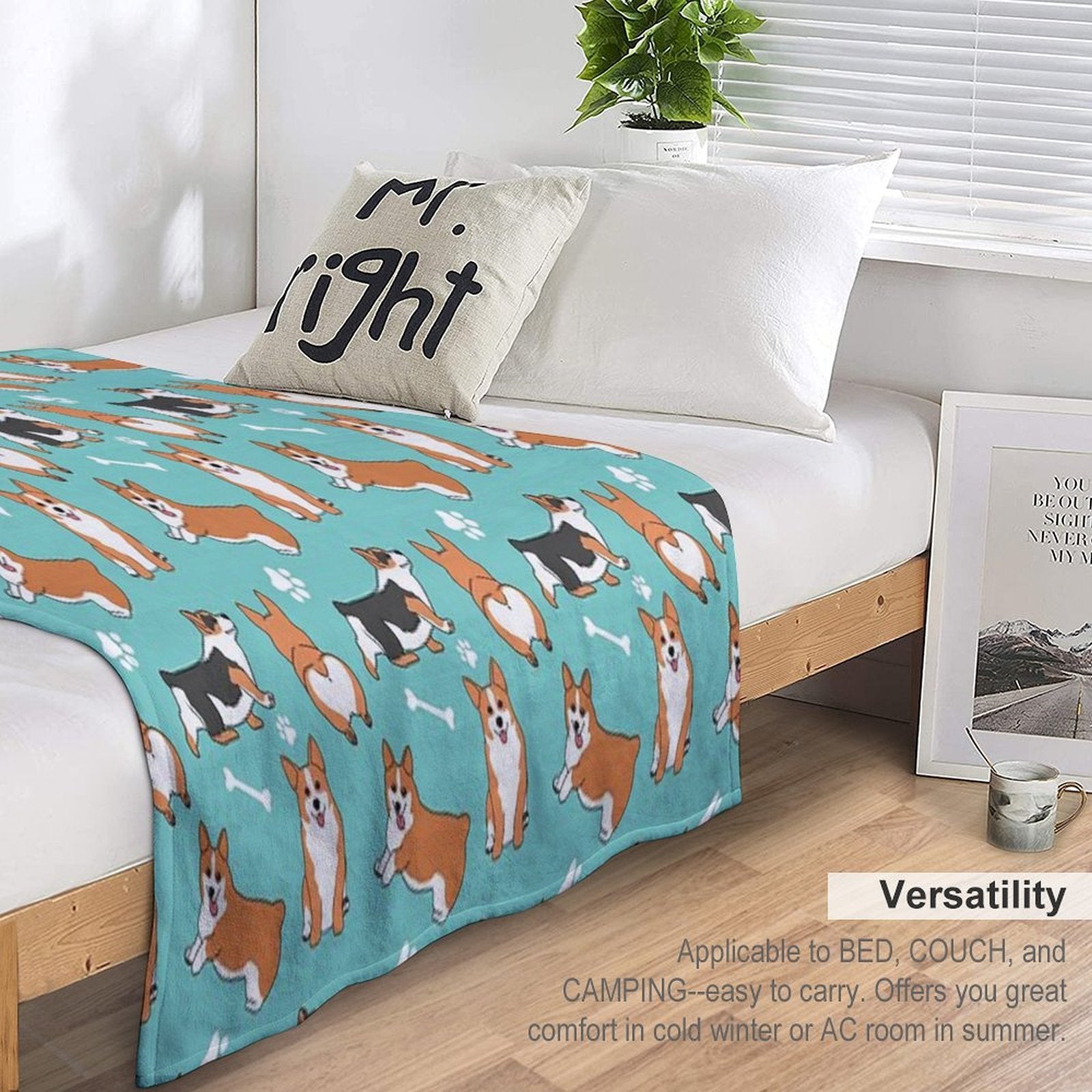 Corgi Pattern Premium Throw Blanket