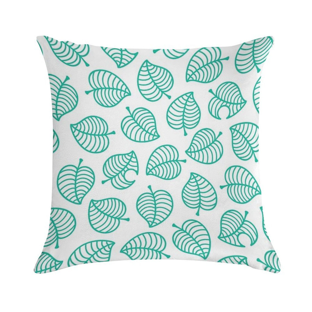 Tanuki Leaf Soft Easy Maintenance Throw Pillow