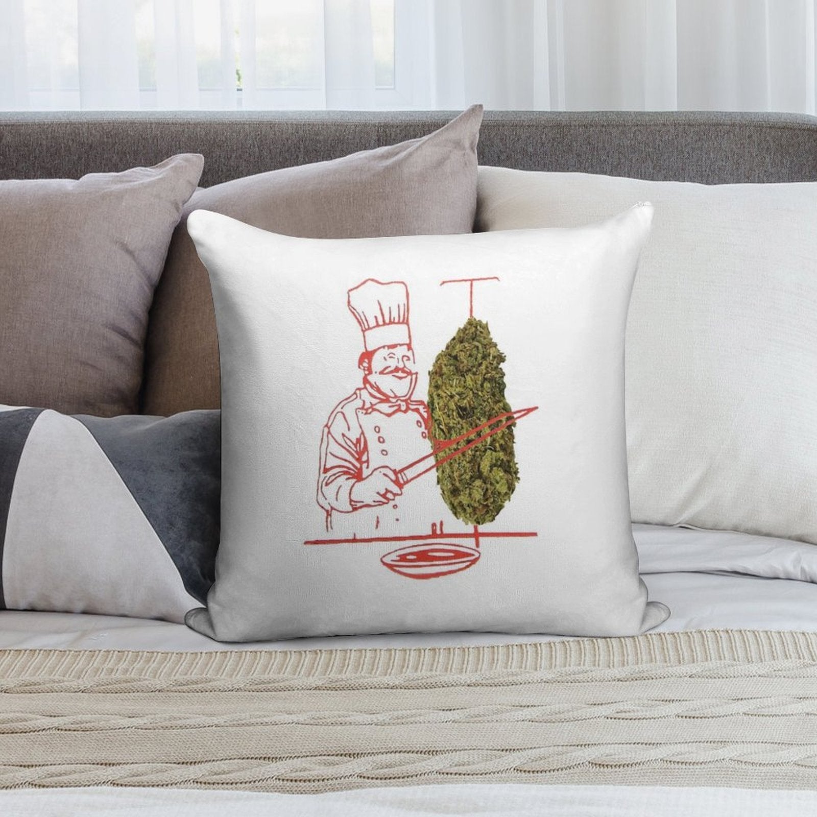 Döner Kebab Weed Soft Warmth Comfort Throw Pillow