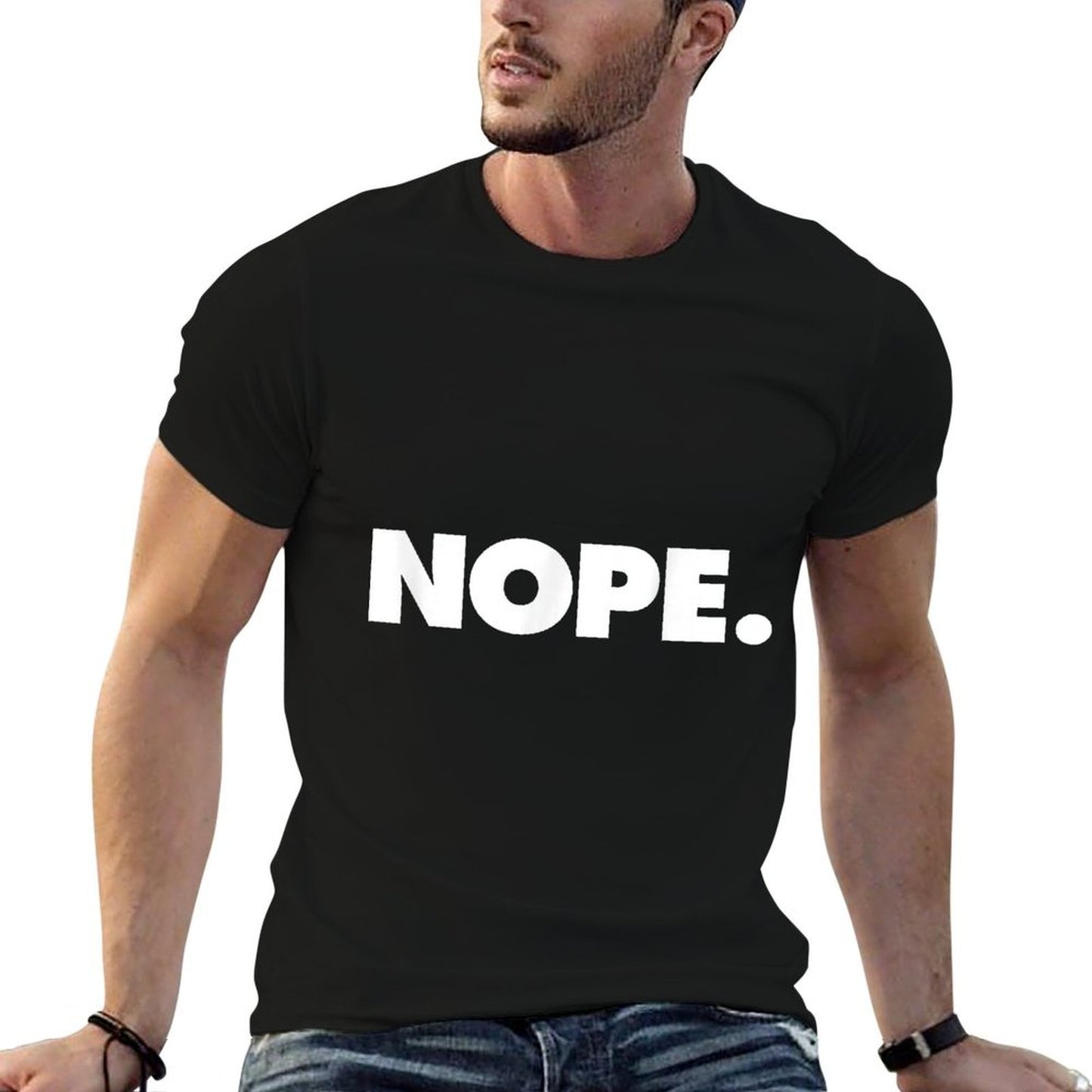 The Word Nope  A Design That Says Nope  Moisture-wicking T-Shirt