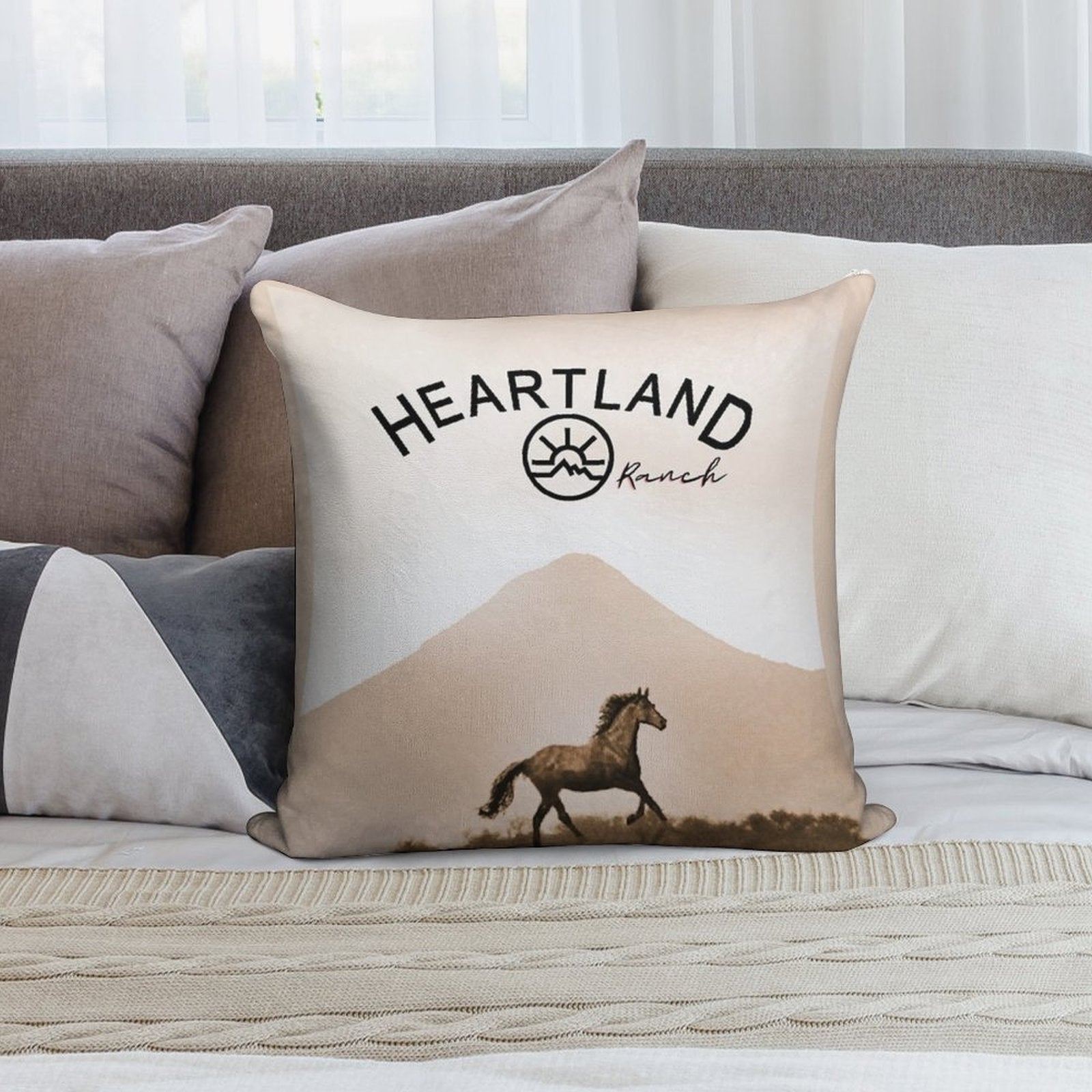 Heartland Ranch , Heartland Horse Soft Warmth Comfort Throw Pillow