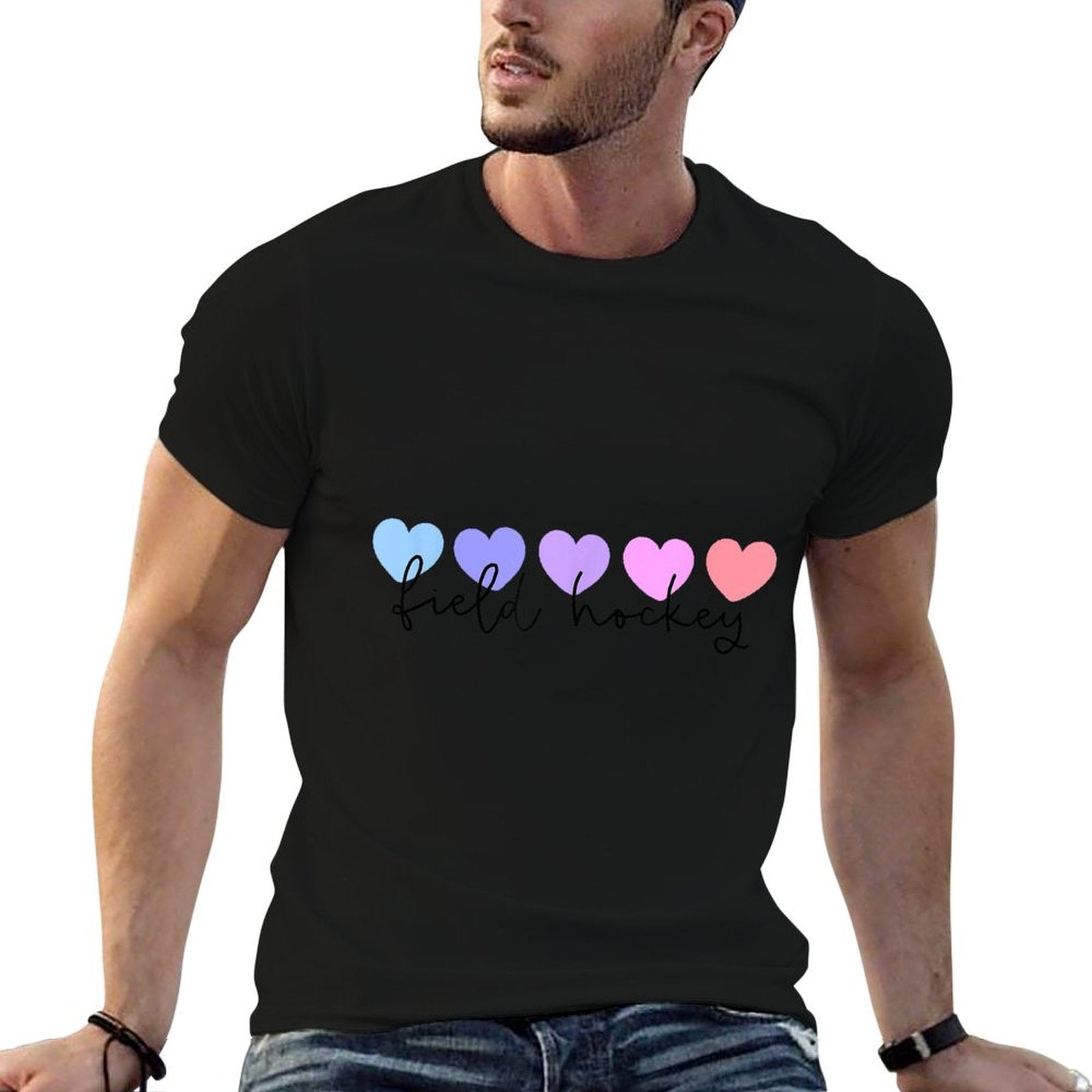 Field Hockey Lover Heart Women Or Girls  Relaxed-fit T-Shirt