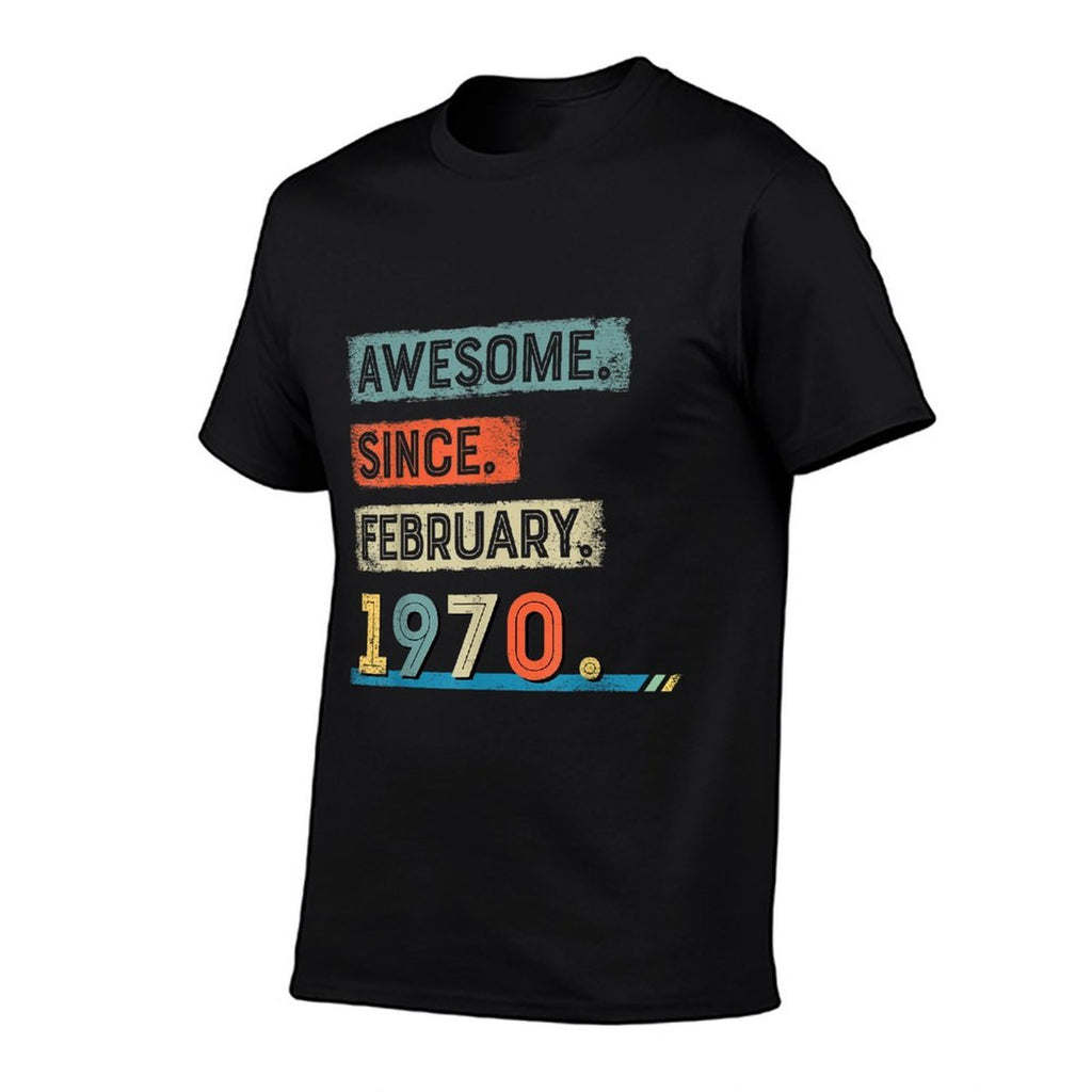 Awesome Since February 1970 50th Birthday Men  Durable T-Shirt