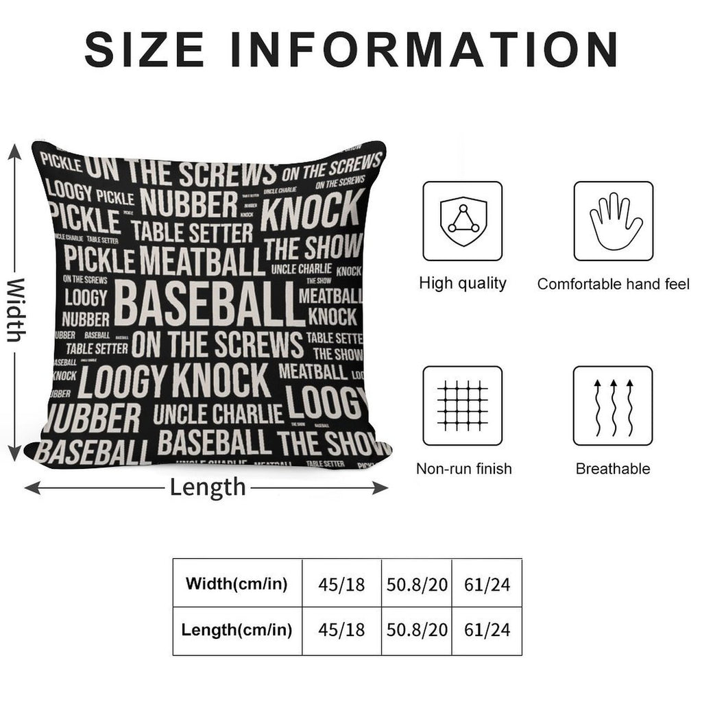 Baseball Sport Gifts Soft High-Density Material Throw Pillow