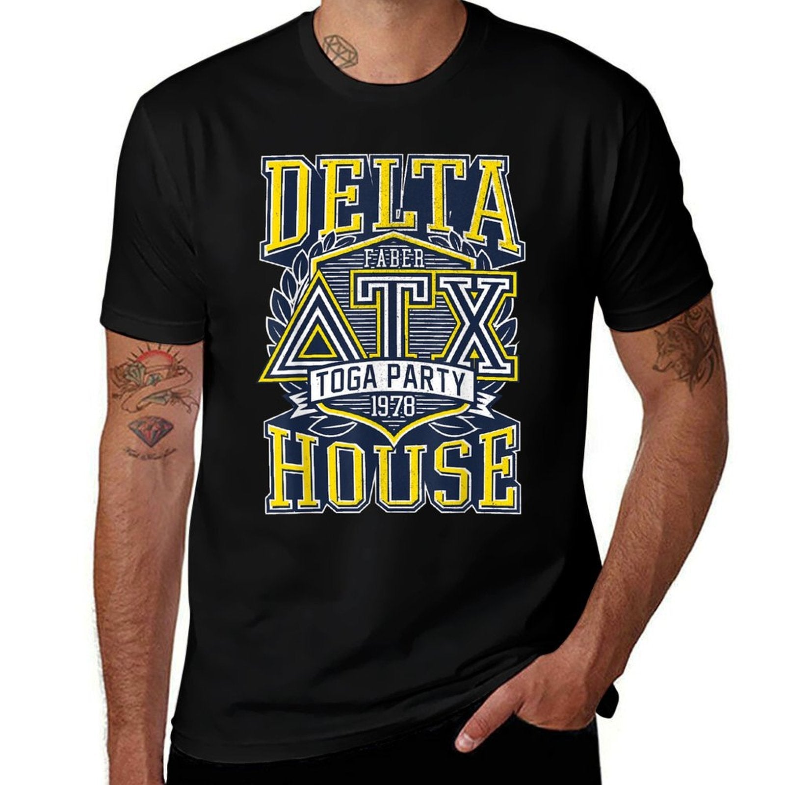 Animal House Delta House Fraternity Logo Graphic  Cotton T-Shirt