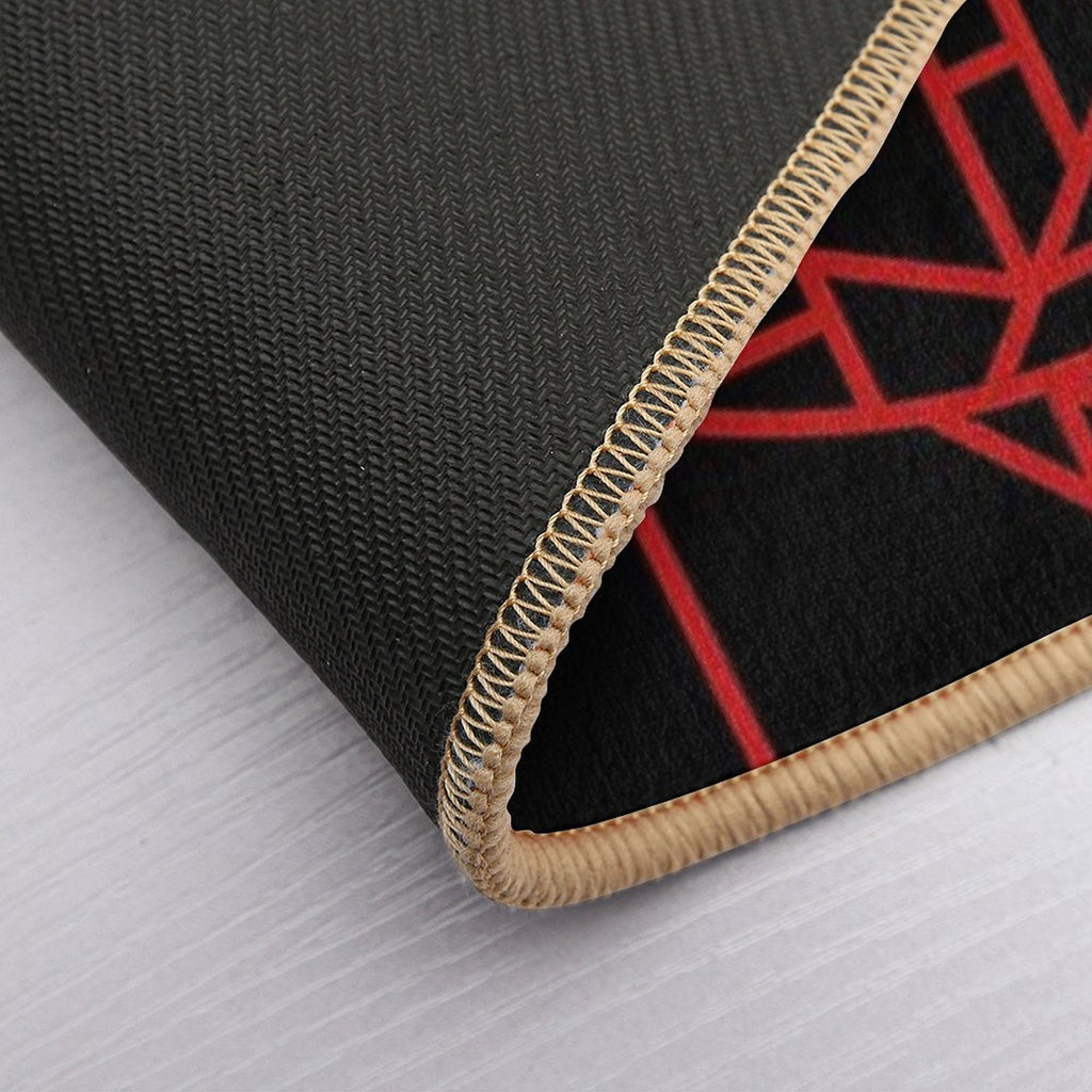 Fish in Red Lines  Eco-Friendly Bath Mat