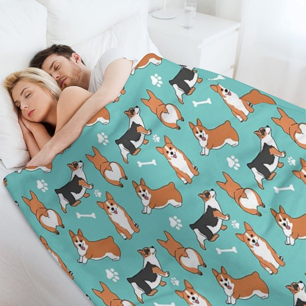 Corgi Pattern Premium Throw Blanket