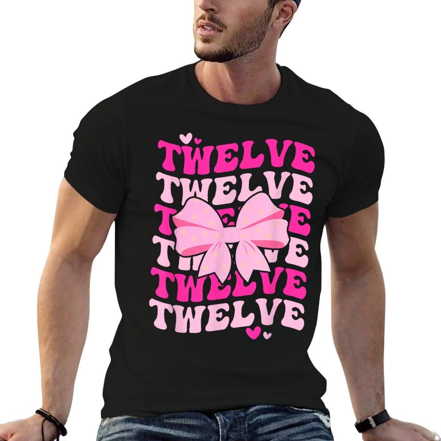 12th Coquette Birthday Party Twelve Year Old Coquette Bow  Polyester Blend T-Shirt