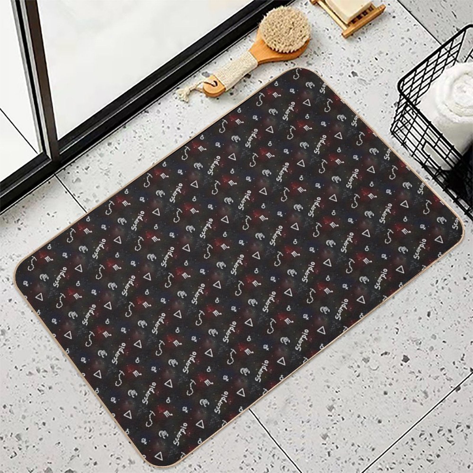 Scorpio Zodiac Sign  Rapid-Drying Bath Mat