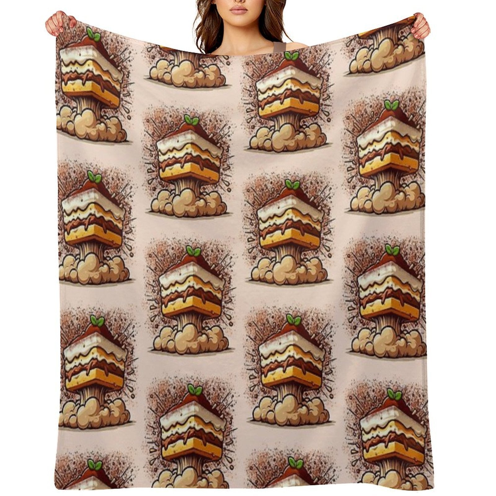 Exploding Tiramisu Multi-functional Throw Blanket