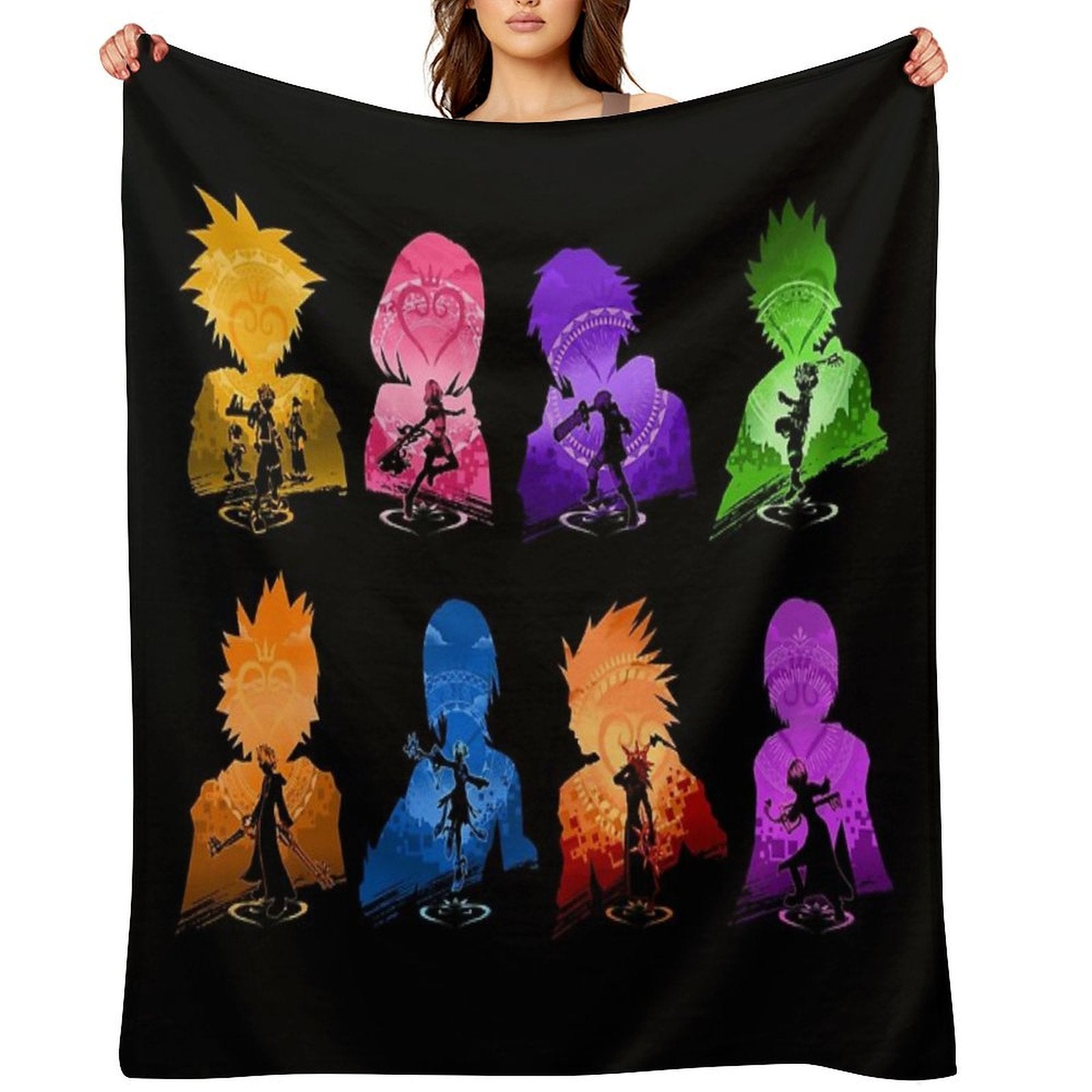 Kingdom Hearts Set Lightweight Throw Blanket