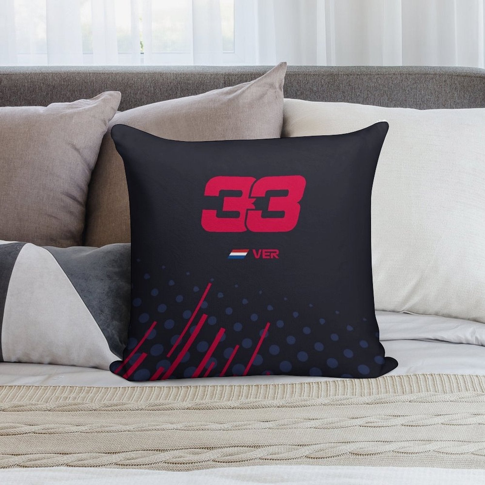 Max Verstappen Phone Case 2021 Soft Short Plush Fabric Throw Pillow