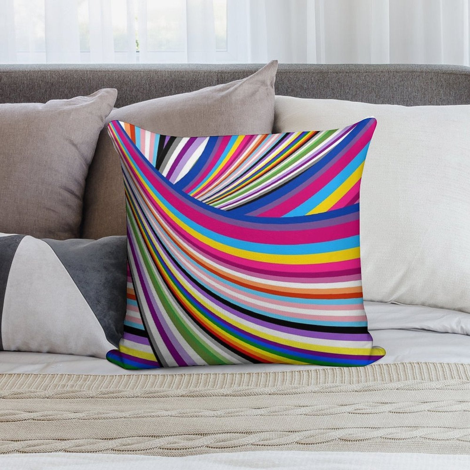 Pride Flags Soft Luxury Feel Throw Pillow