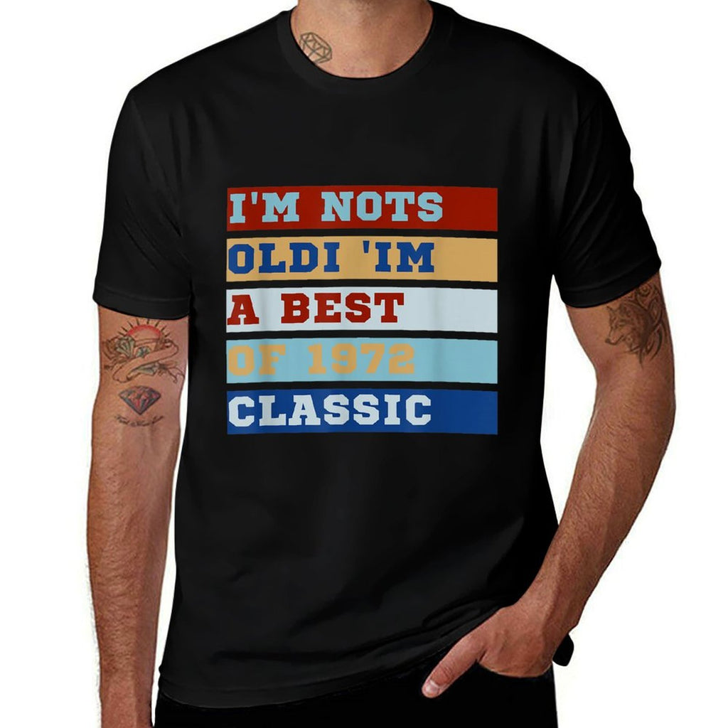 Funny Years Quotation Classic Cool Birthday Anniversary 50th  Polyester Blend T-Shirt