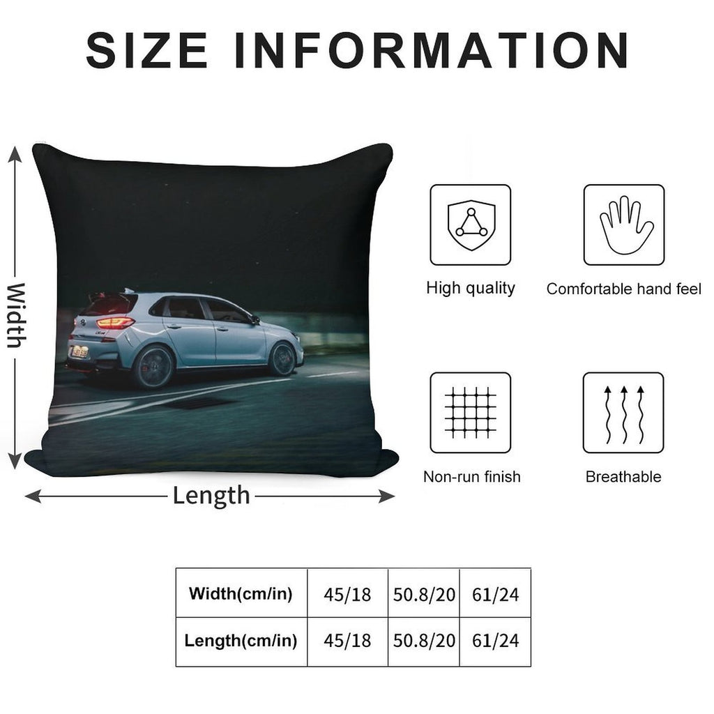 Hyundai I30N Soft Skin-Friendly Throw Pillow