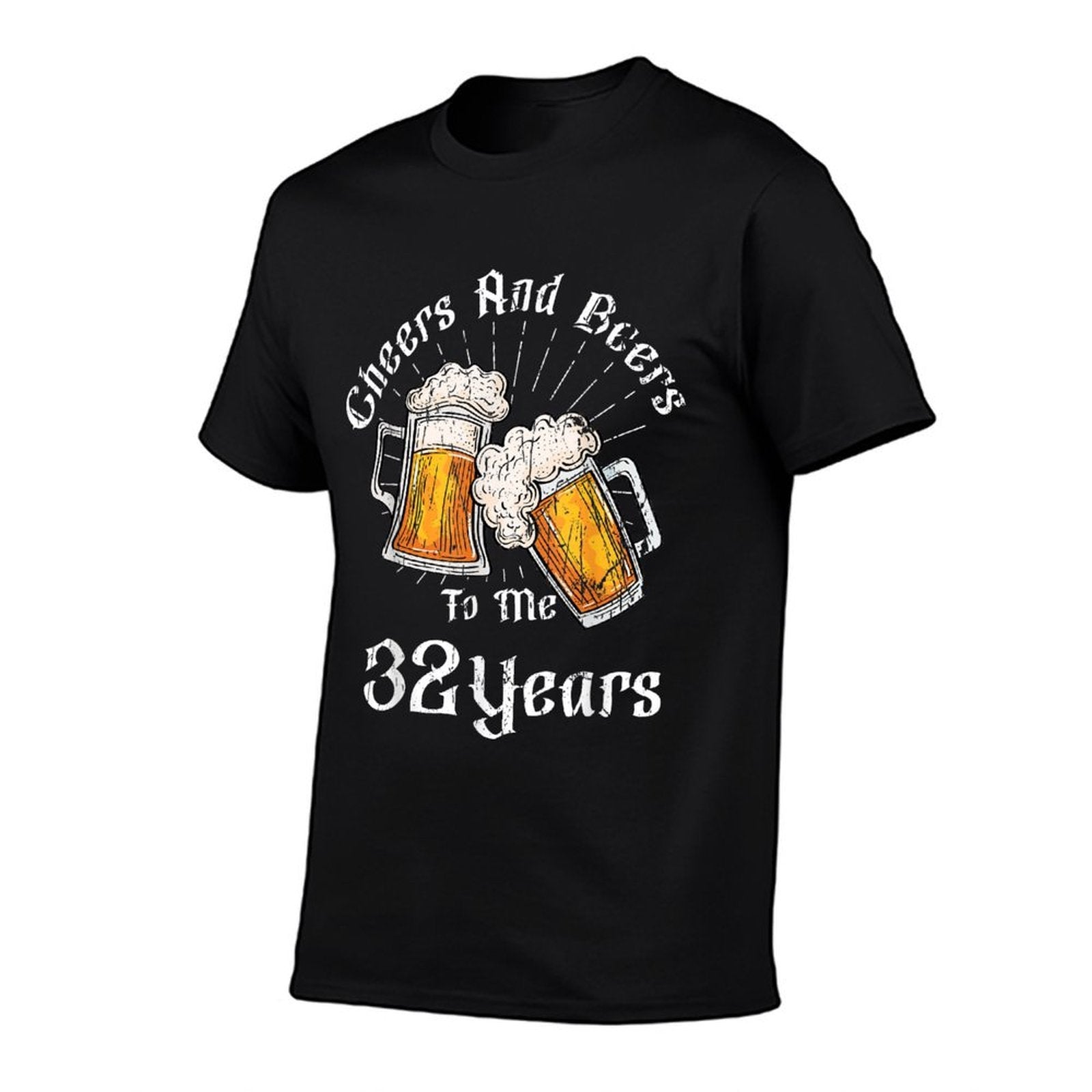 32 Years Cheers Beers Party 32nd Birthday Beer Drinker Team  Slim-fit Cut T-Shirt