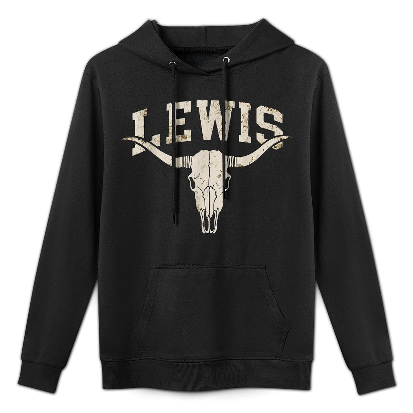Retro Lewis Personalized Name Gift for Men Women Kid Versatile Streetwear Hoodie