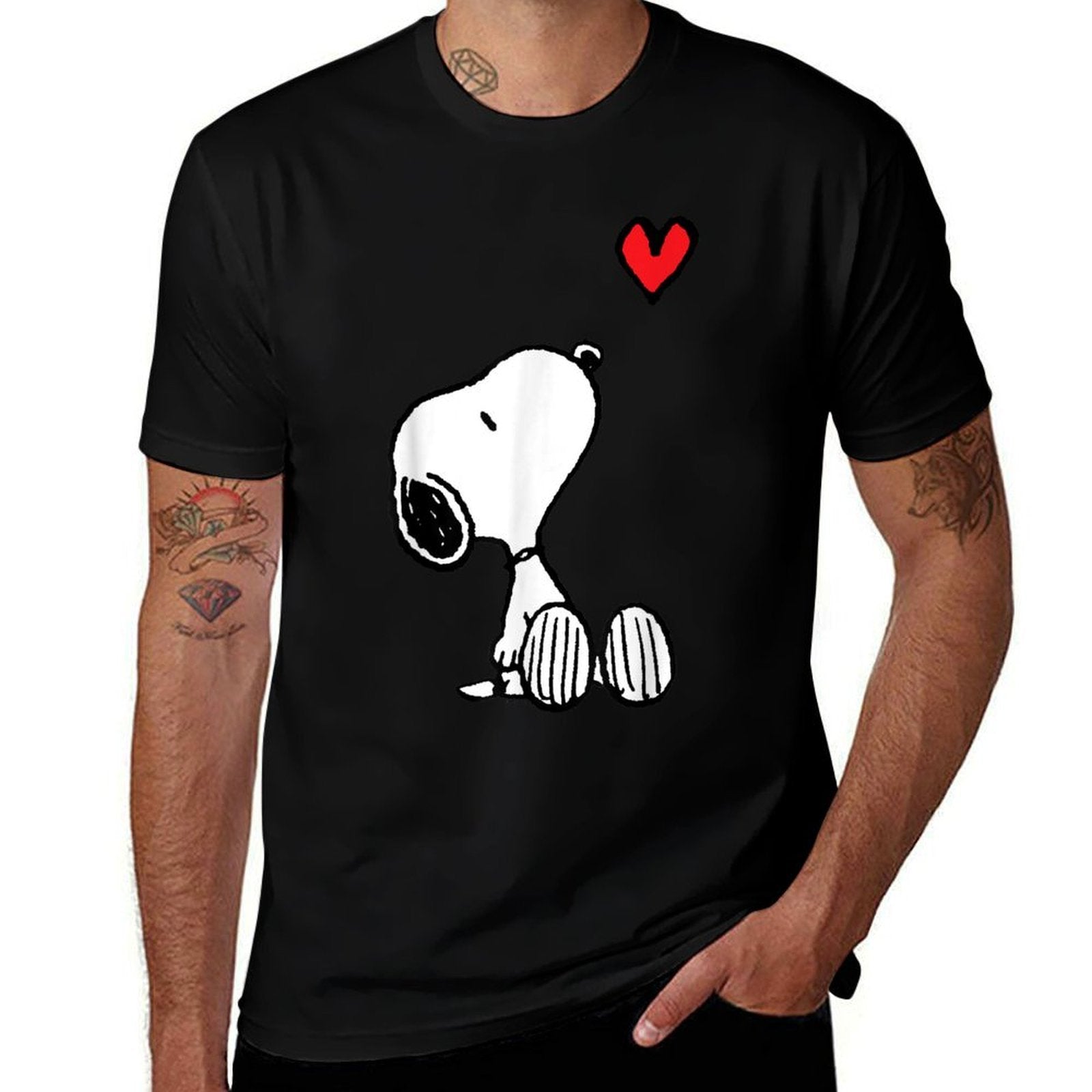 Peanuts Heart Sitting Snoopy  Classic T-Shirt