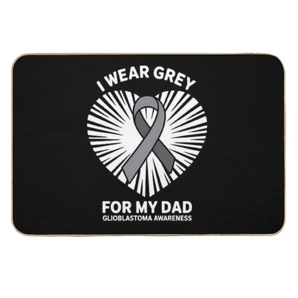 1I Wear Grey For My Dad GBM Glioblastoma Awareness  Pet-Safe Bath Mat