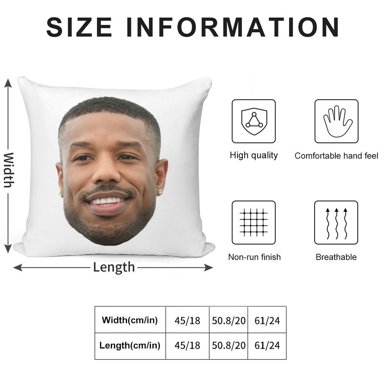 Michael B Jordan Heads Soft Style Accent Throw Pillow