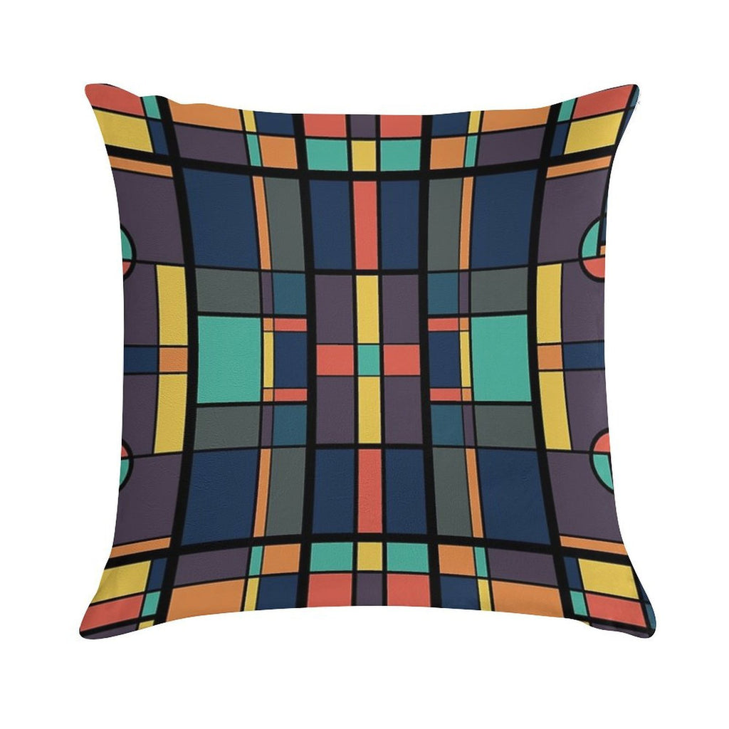 80's Prairie Soft Reinforced Edging Throw Pillow