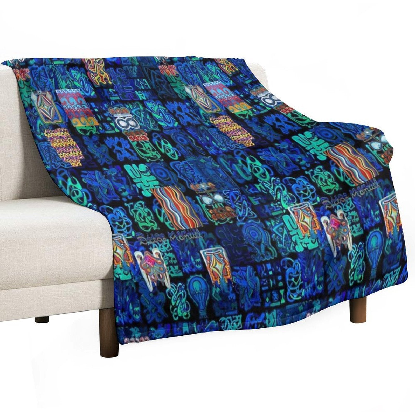 Pop Abstract Machine-washable Throw Blanket