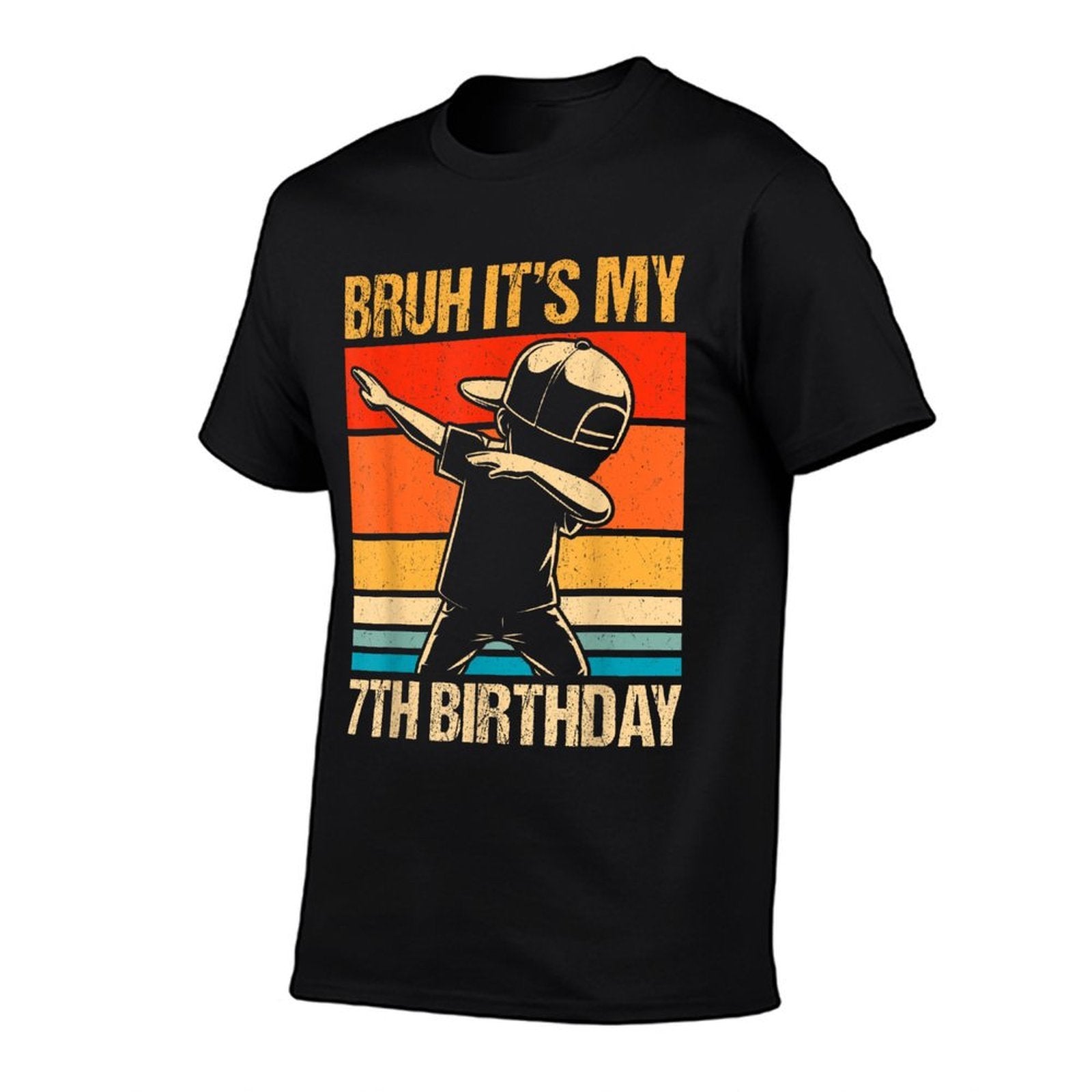 7 Year Old Birthday Dabbing Boy Bruh It's My 7th Birthday  Quick-drying T-Shirt