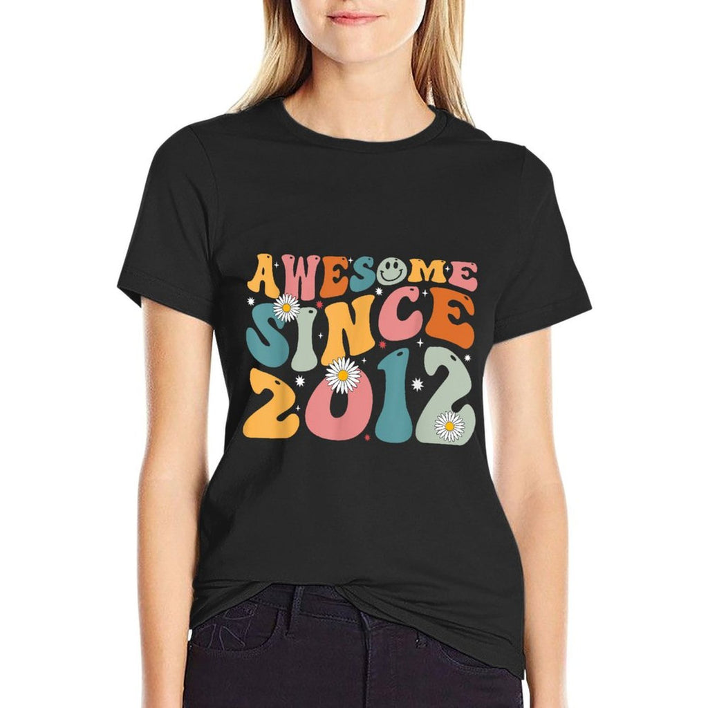Awesome Since 2012 13th Birthday Retro Gifts Born In 2012  Affordable Price T-Shirt