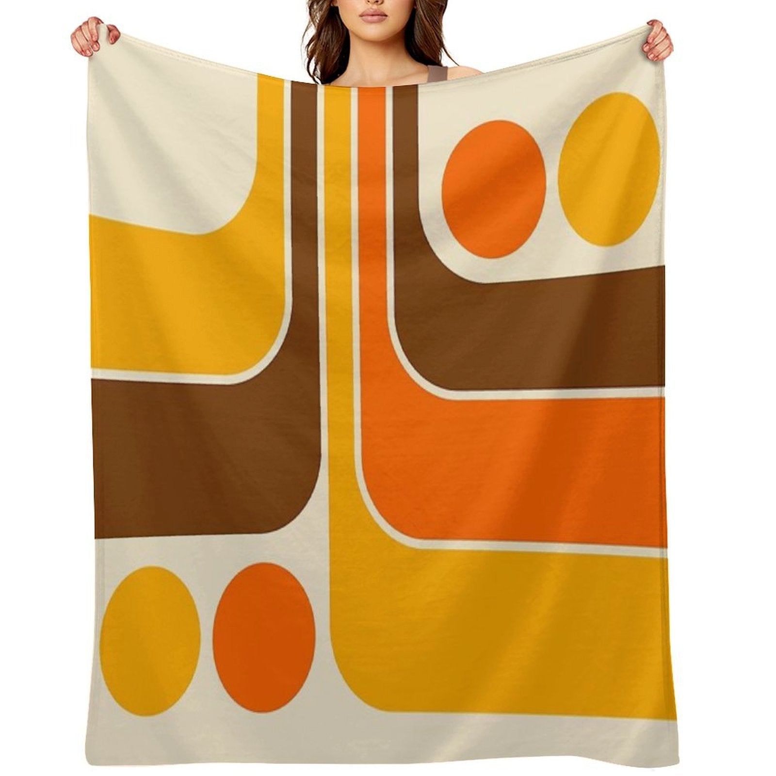 Retro Geometric Design 624 Versatility Throw Blanket