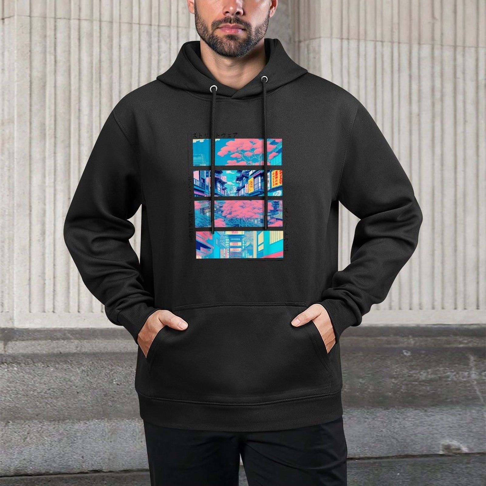 Retro Lofi Tokyo Japanese Streetwear Aesthetic Graphic Shape Retention Hoodie