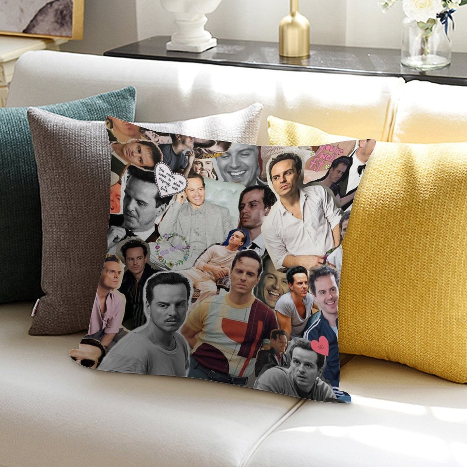 Andrew Scott More Like Andrew Hot Soft Reinforced Edging Throw Pillow