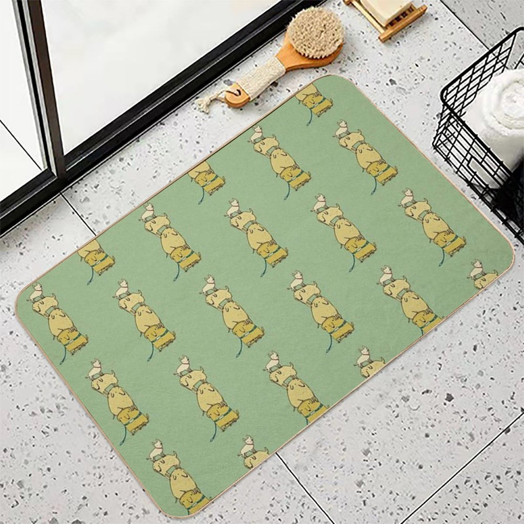 Puppy Totem  Easy Maintenance Bath Mat