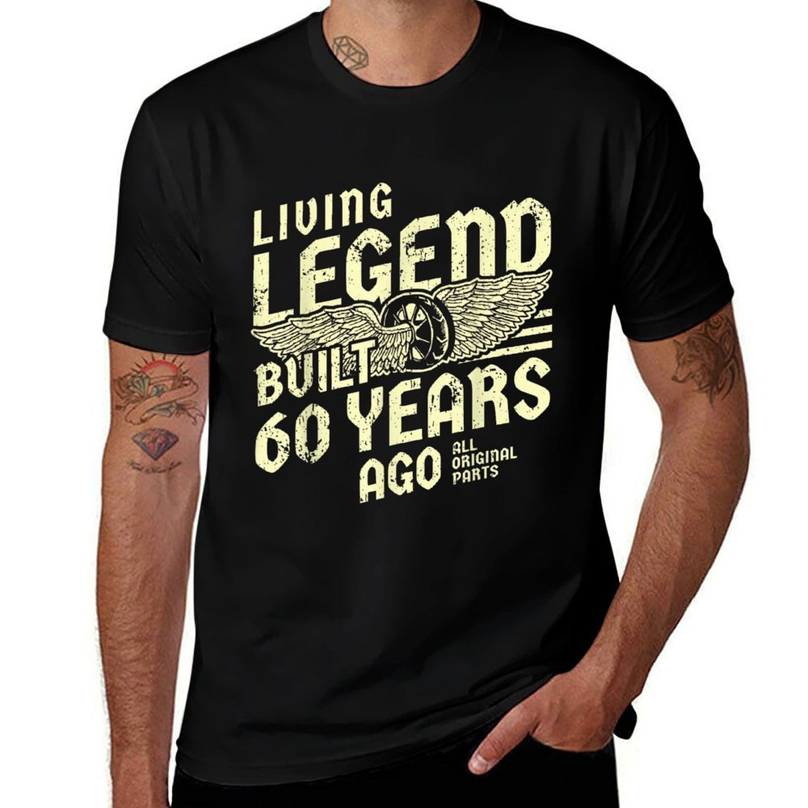 Built 60 Years Ago I Motorcycle Rider Biker 60th Birthday  Relaxed-fit T-Shirt