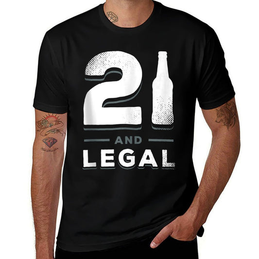 21 Year Old Birthday Gift Him Her Funny 21st Birthday Drink  Vintage-inspired T-Shirt