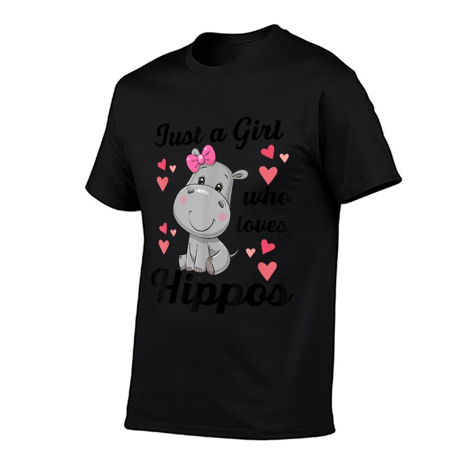 Cute Hippo-Shirt Just A Girl Who Loves Hippo Kids Toddler  Fade-proof Color T-Shirt