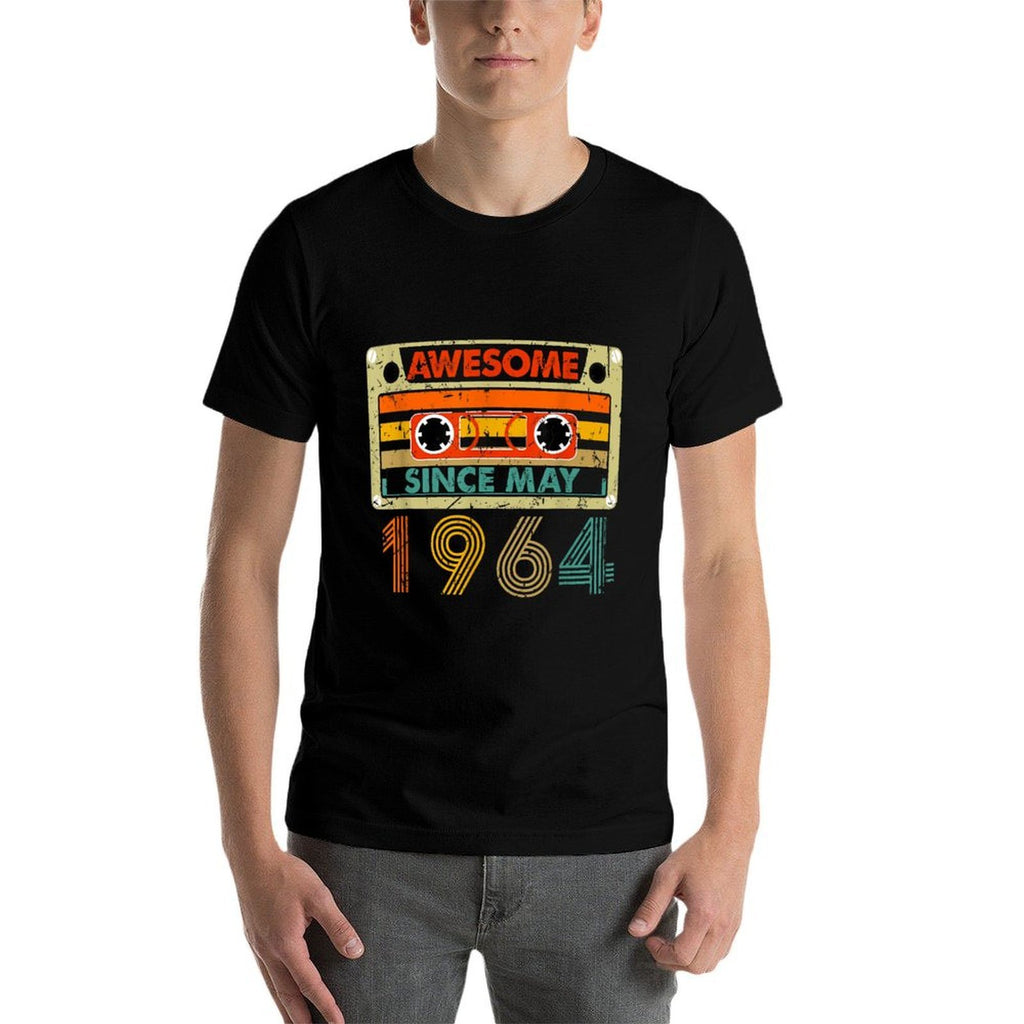 Awesome Since May 1964 60 Years Old 60th Birthday  Fade-proof Color T-Shirt