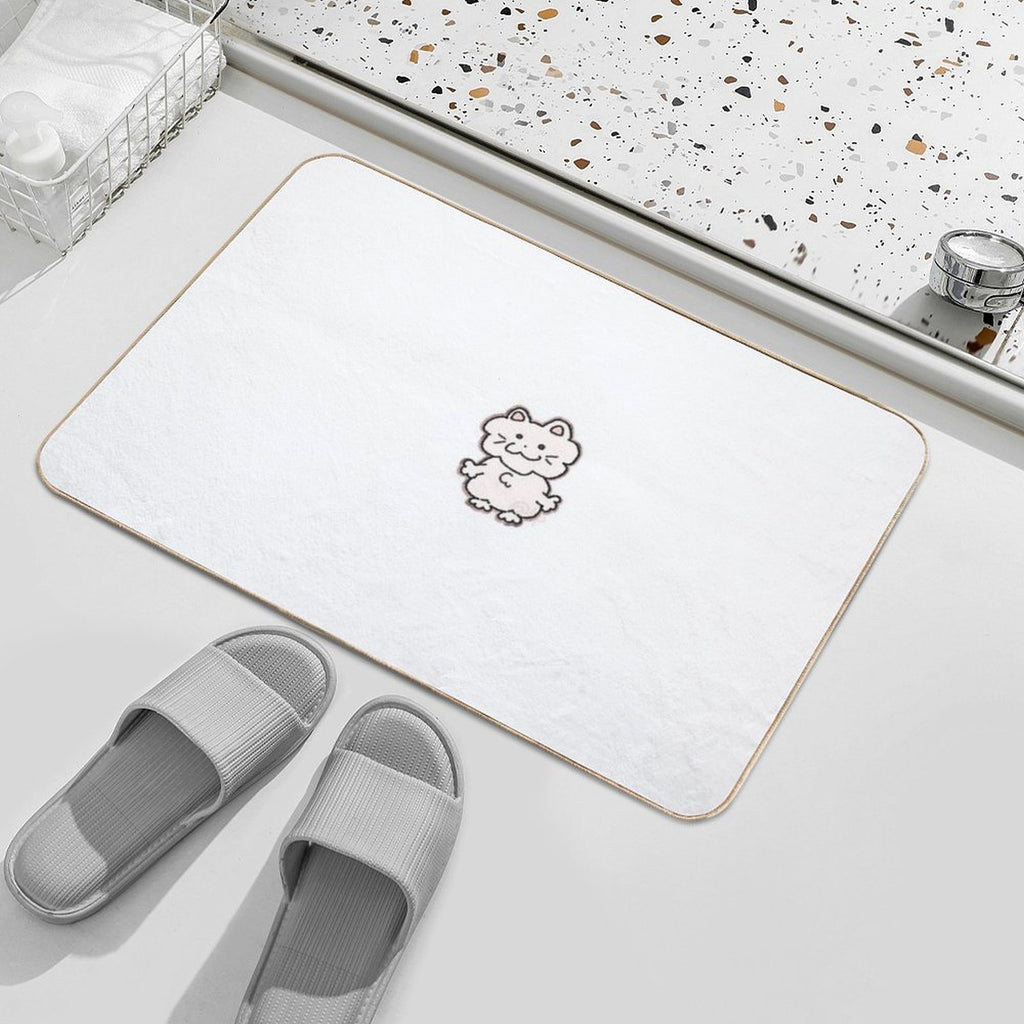 Doodle Cat  Long-Lasting Bath Mat