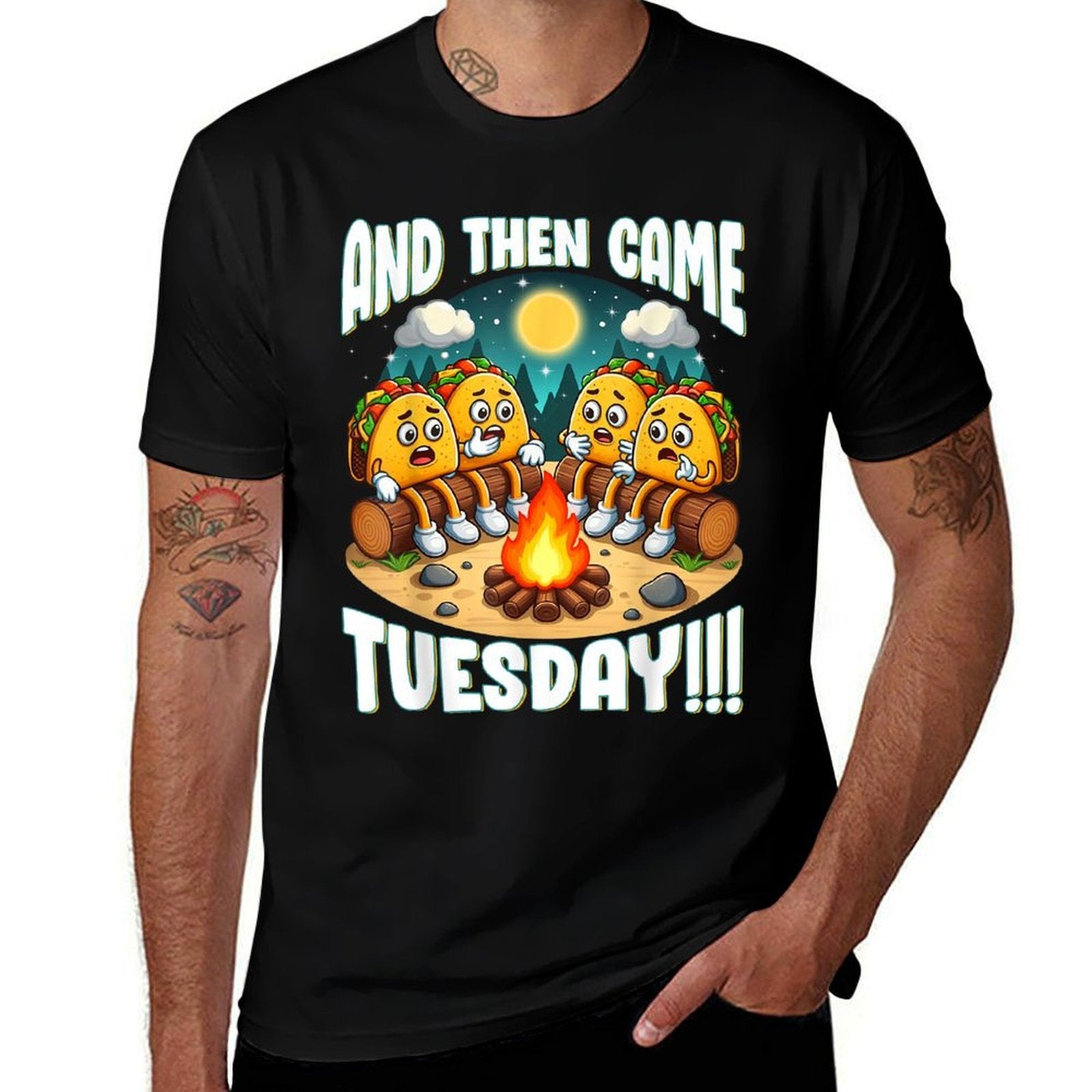 And Then Came Tuesday Scary Campfire Story Taco Tuesday  Vintage-inspired T-Shirt