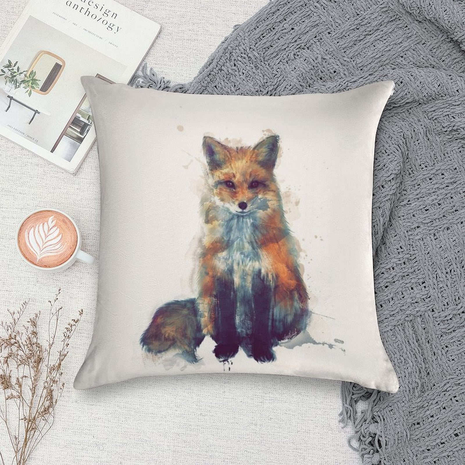 Fox Soft Style Accent Throw Pillow