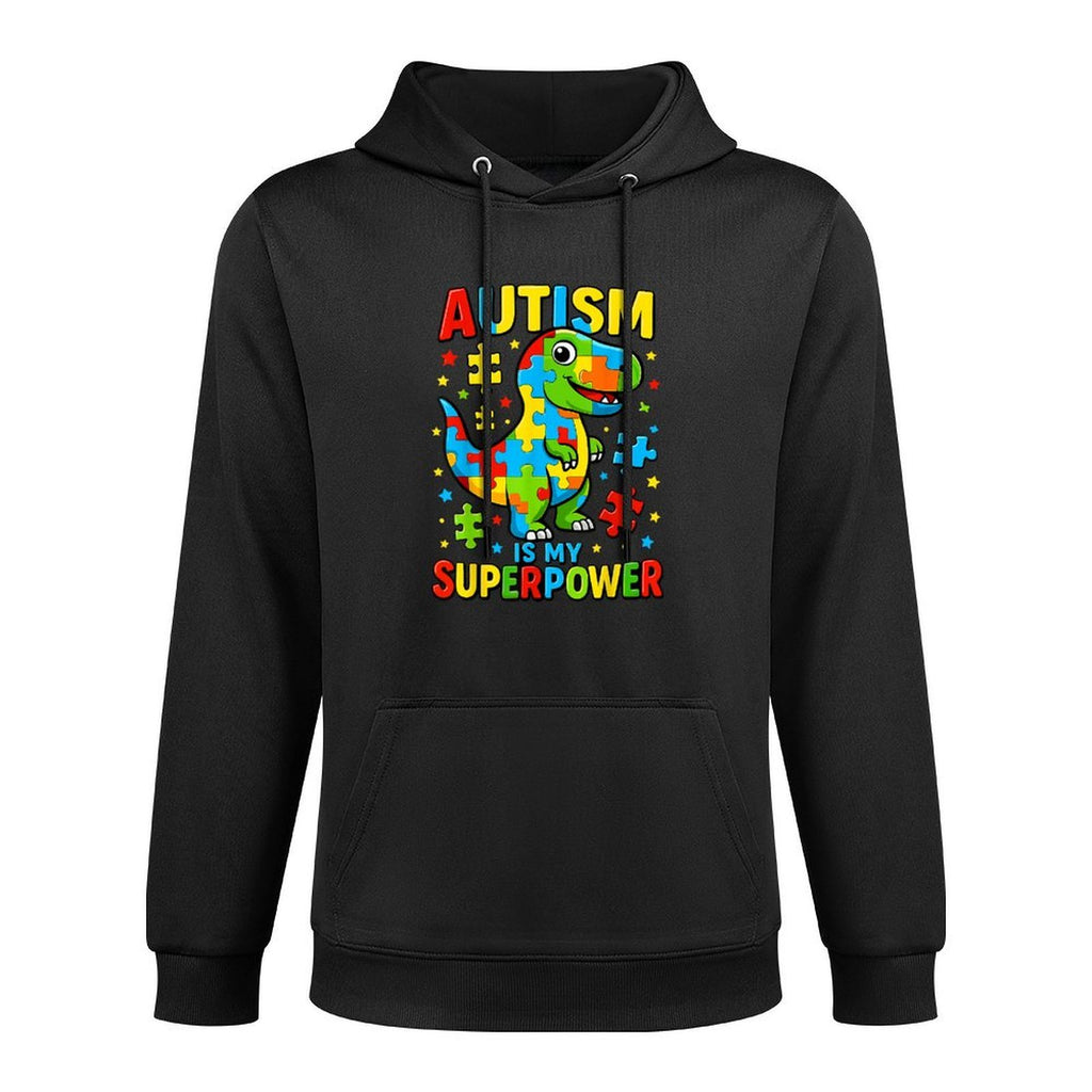 Autism Is My Superpower Autism Awareness T-Rex Dino Shape Retention Hoodie