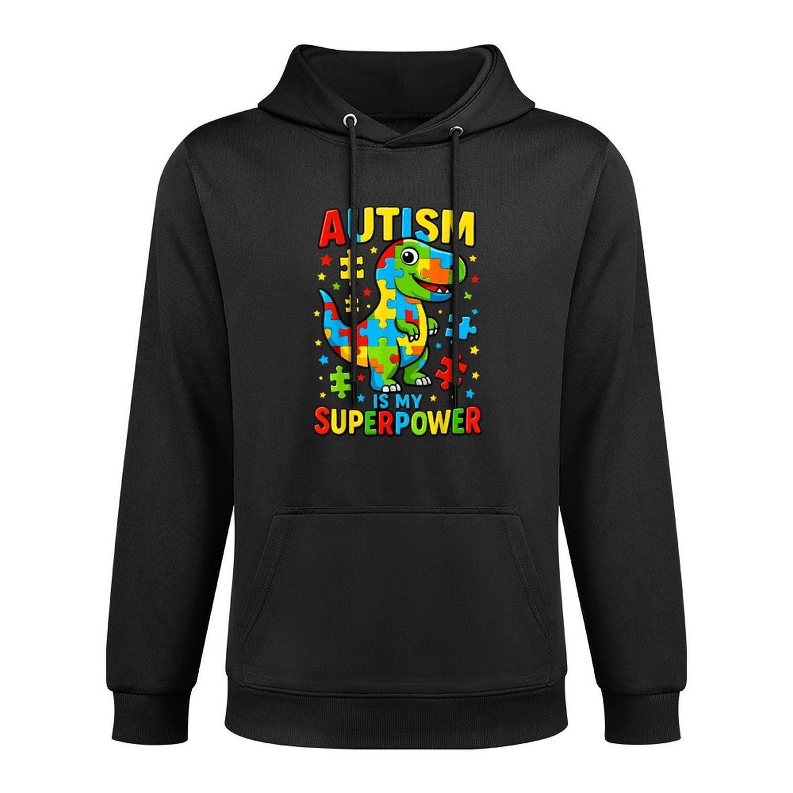 Autism Is My Superpower Autism Awareness T-Rex Dino Shape Retention Hoodie