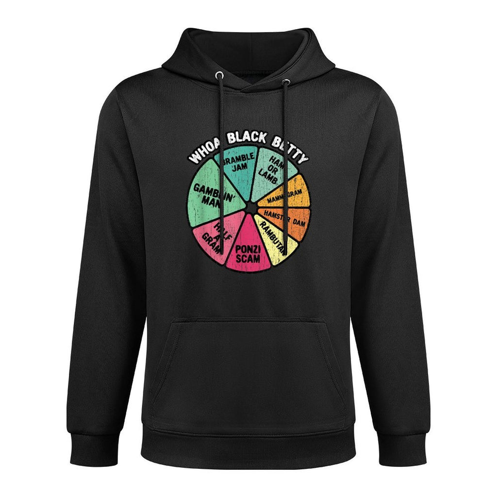 Whoa Black Betty - Funny 70s Classic Rock Music Pie Chart Durable Construction Hoodie