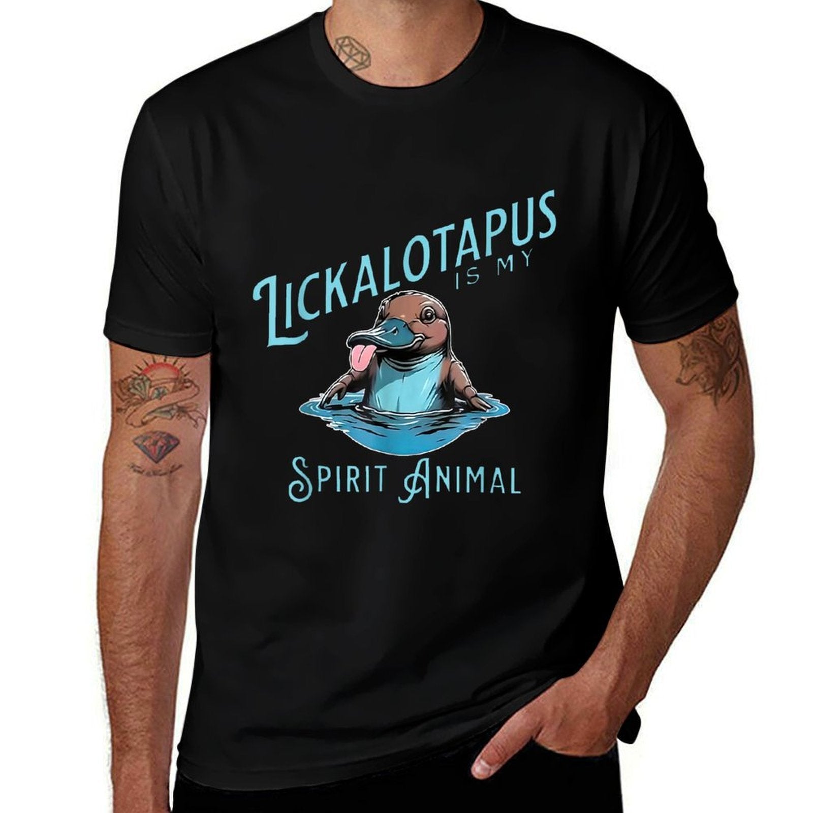 Lickalopus Is My Spirit Animal, Funny, Meme, Retro, Trending  Summer-ready Fabric T-Shirt