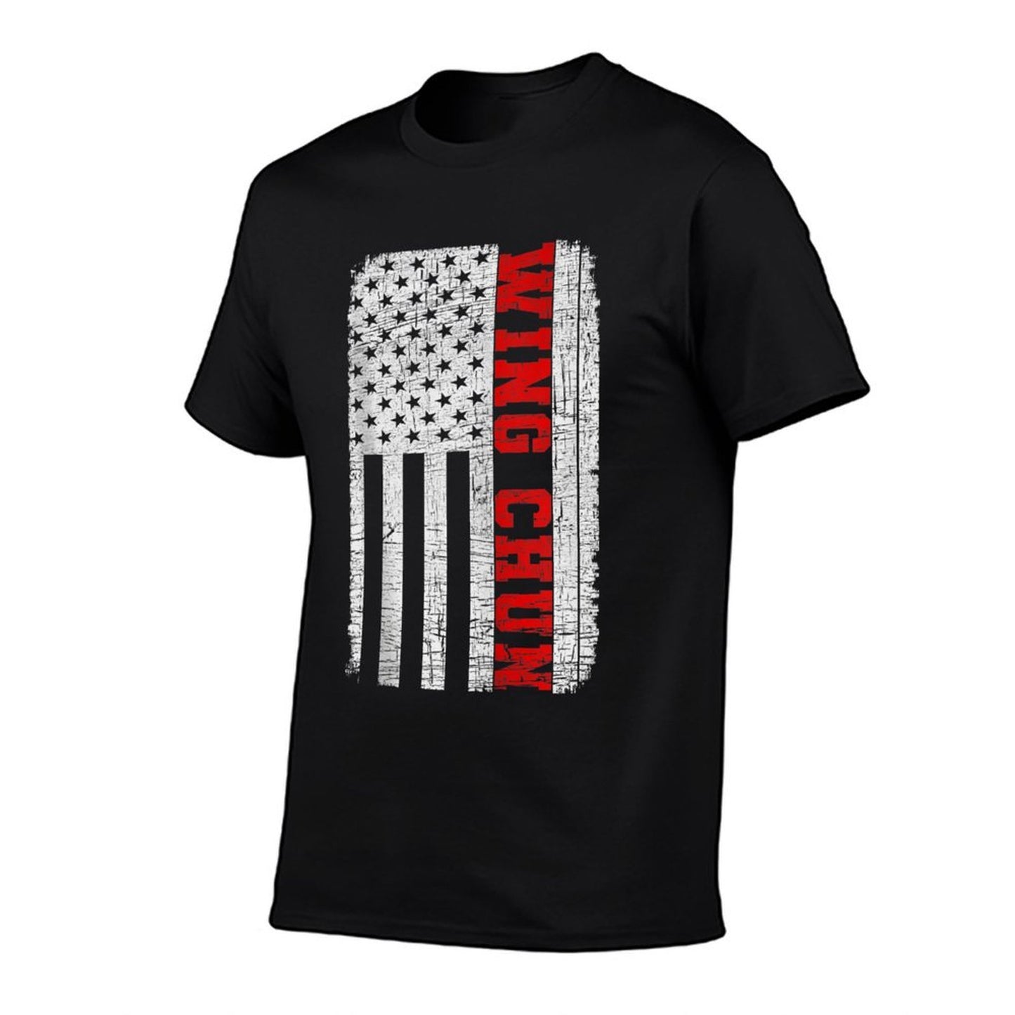 Wing Chun American 4th July Patriotic Funny Gift  Fade-proof Color T-Shirt