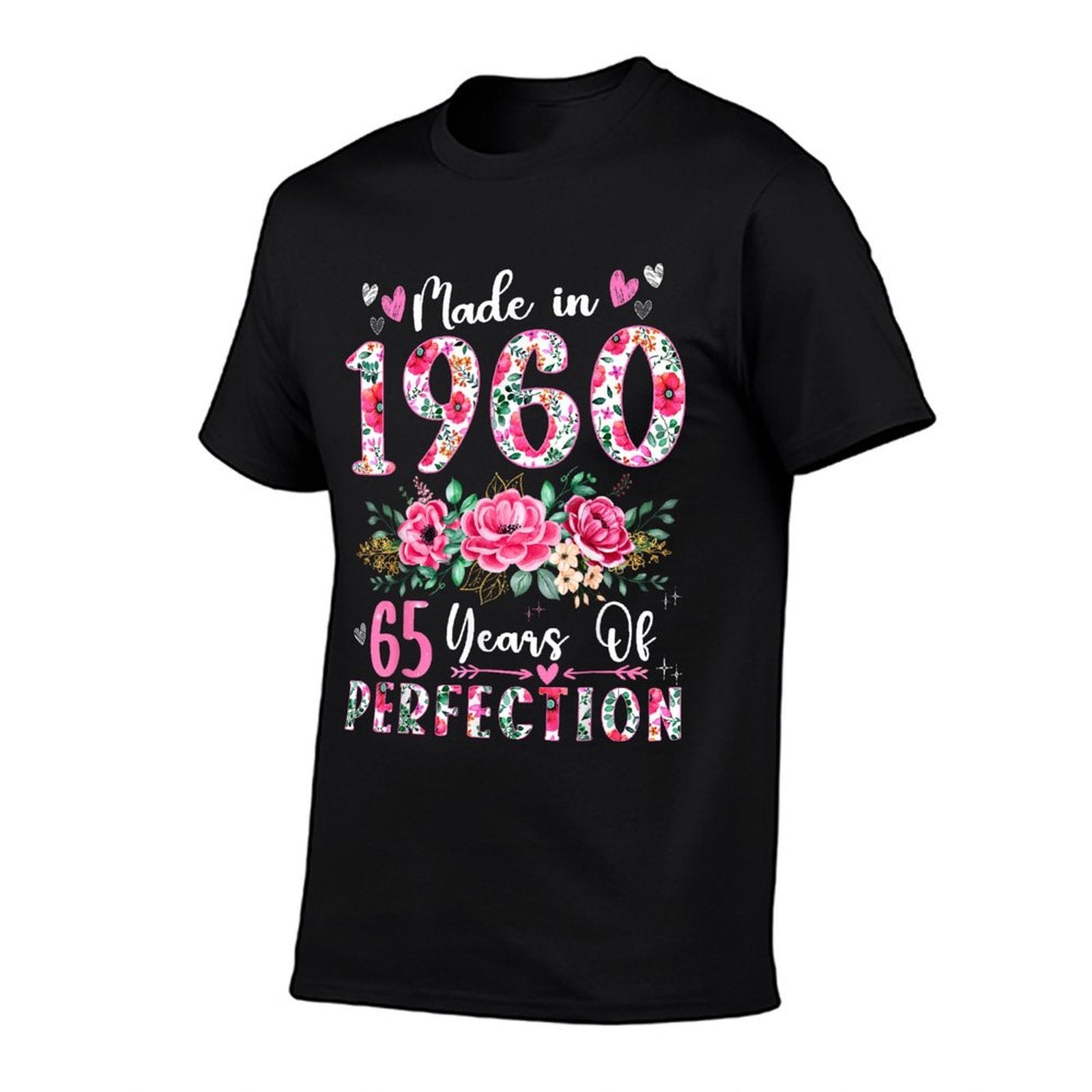 65 Year Old Made In 1960 Floral 65th Birthday Women  Durable T-Shirt