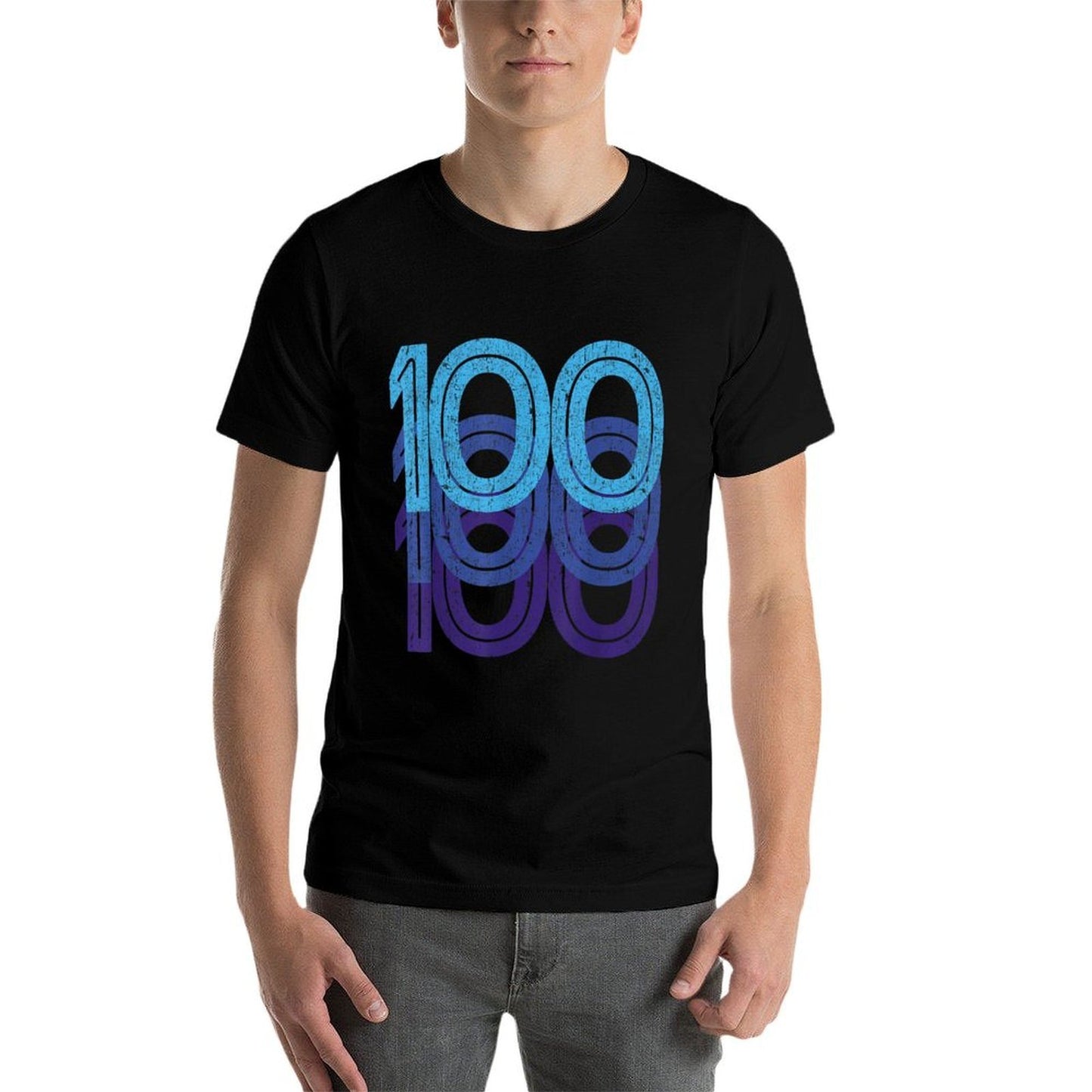 100 Lucky Number 100th Year Birthday Age Sports Team  Relaxed-fit T-Shirt