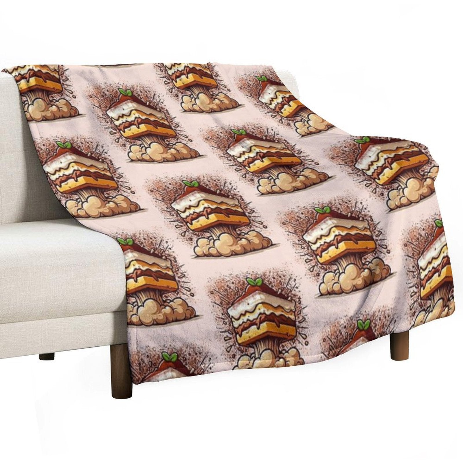 Exploding Tiramisu Multi-functional Throw Blanket